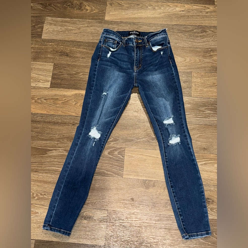 Enjean Denim Co Distressed Skinny Jeans Size 5